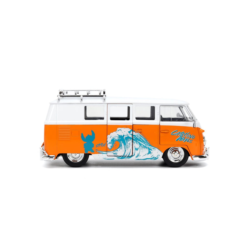 Hollywood Rides Lilo & Stitch 1961 Volkswagen Bus 1:24 Scale Die-Cast Metal Vehicle with Stitch Figure