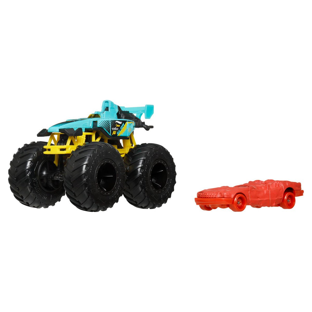 Hot Wheels Monster Truck Plus Car 1:64 Scale Vehicle 2-Pack 2026 Mix 1 Case of 8