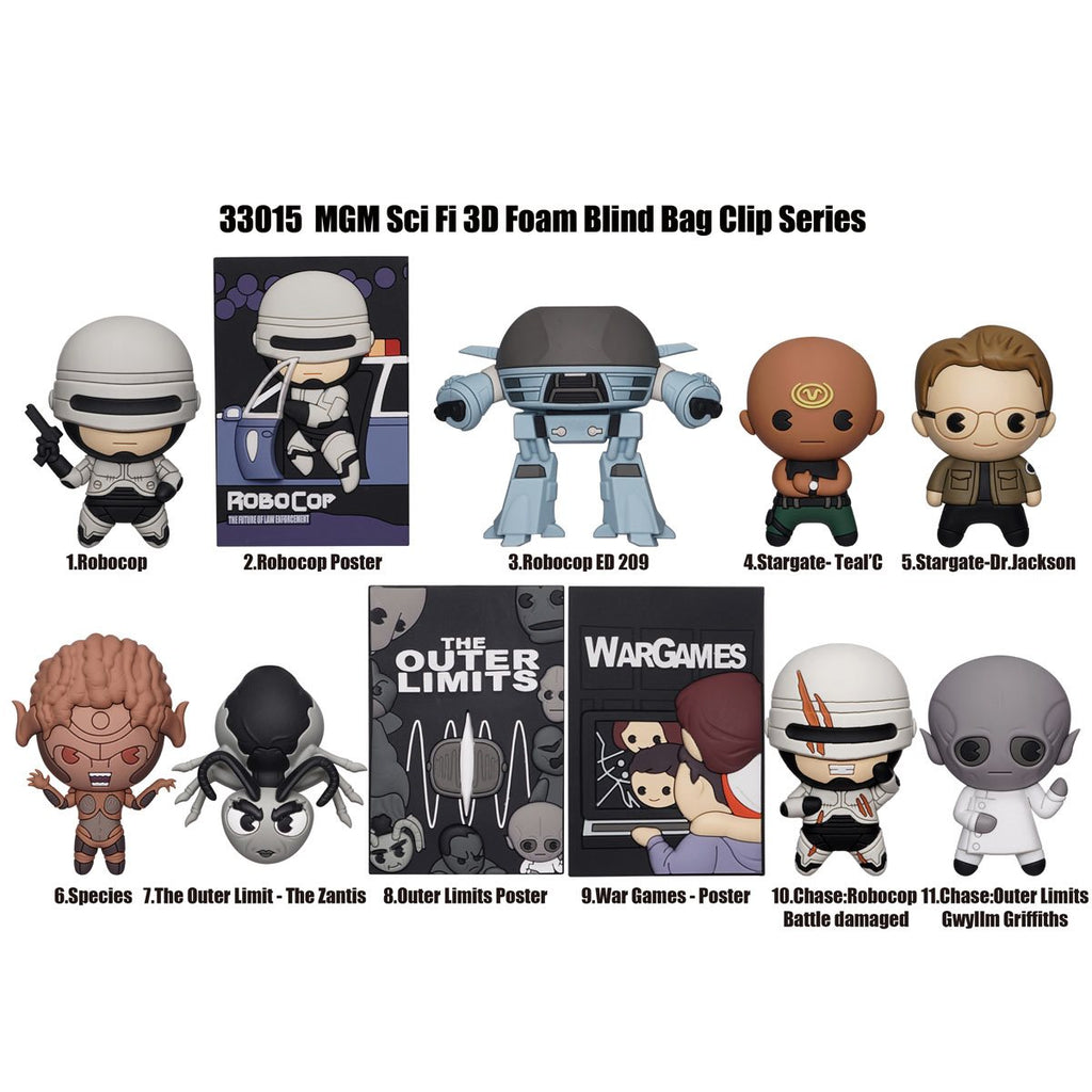 MGM Sci-Fi Films 3D Foam Bag Clip Random 6-Pack