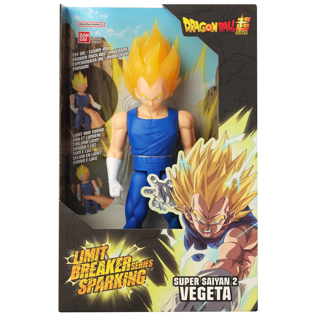 Dragon Ball Super Limit Breaker Sparking Series Super Saiyan 2 Vegeta 12-Inch Scale Action Figure