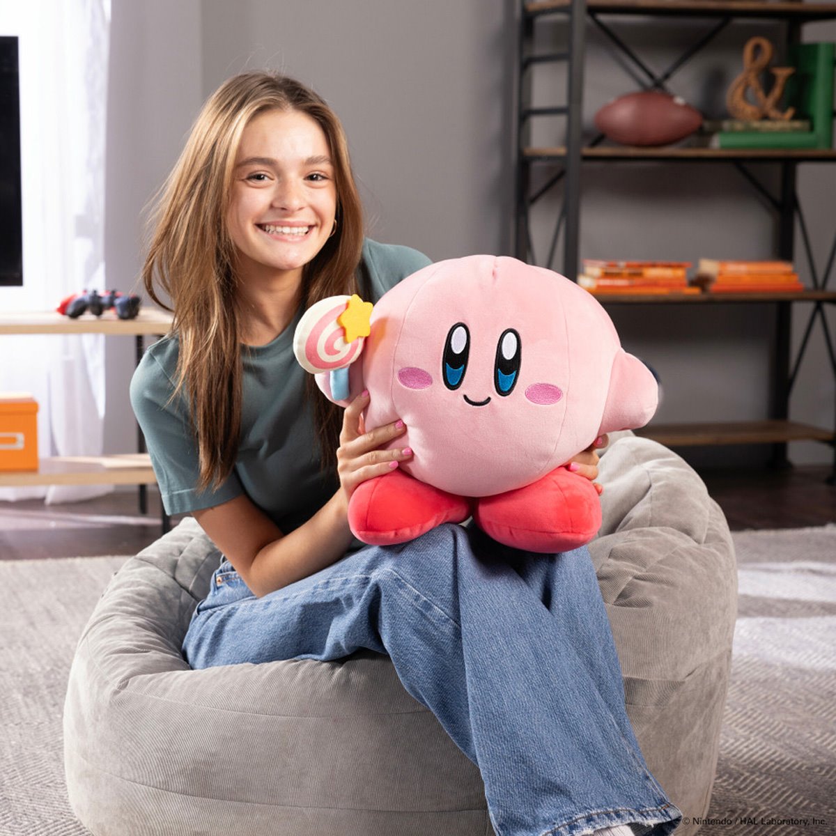 Club Mocchi Mocchi Kirby Invincible Candy Wand Mega 15-Inch Plush