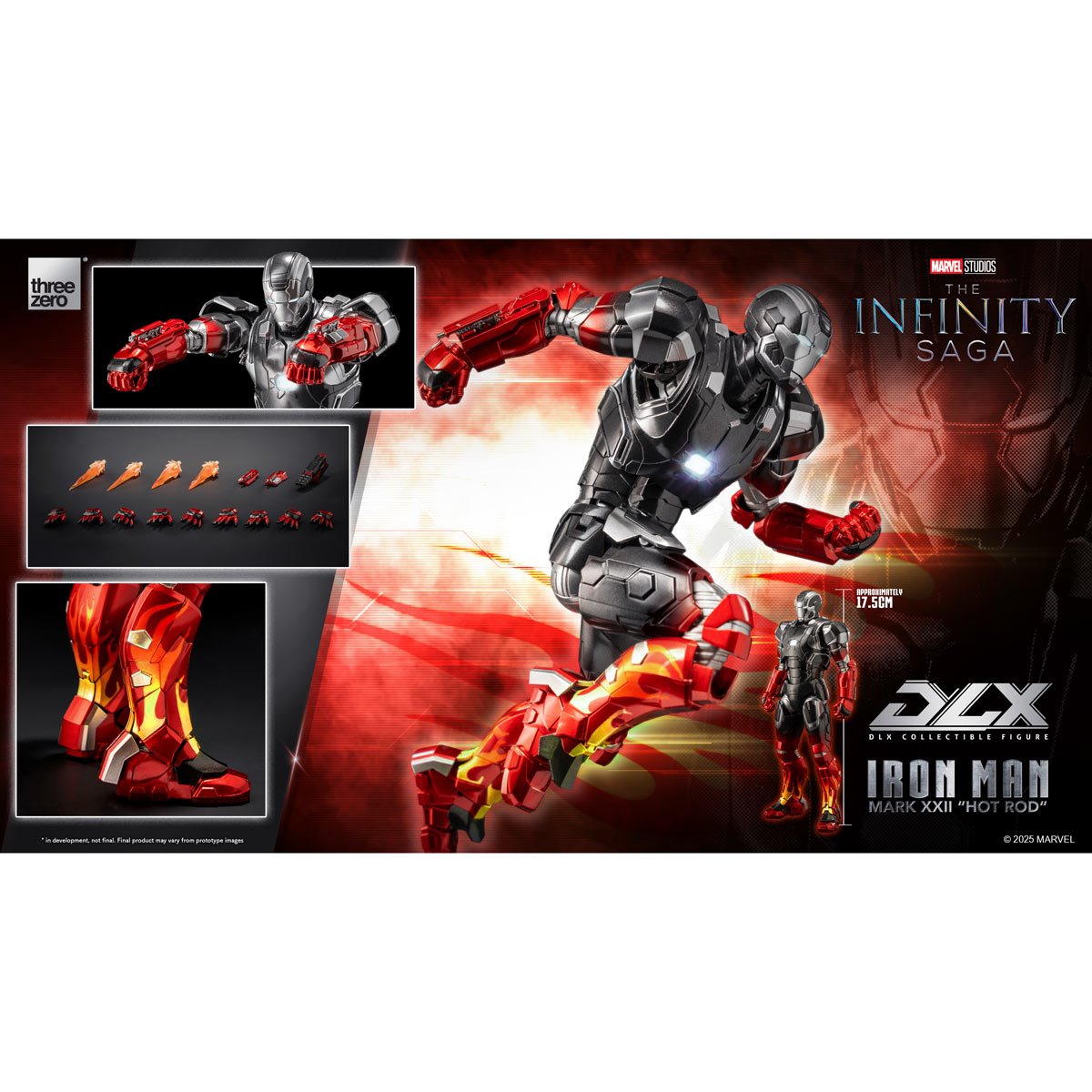 Marvel Studios Infinity Saga DLX Iron Man Mark 22 Hot Rod 1:12 Scale Action Figure