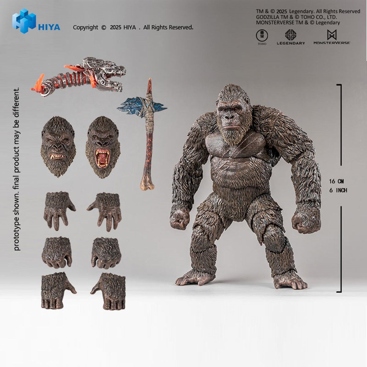 Godzilla King of the Monsters Kong 2.0 Exquisite Basic Series None Scale 6-Inch Action Figure