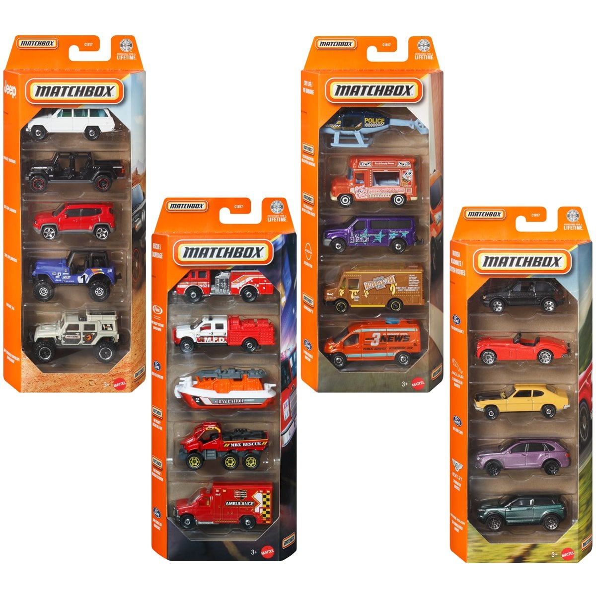 Matchbox Car Collection 5-Pack 2026 Mix 4 Vehicle Case of 12