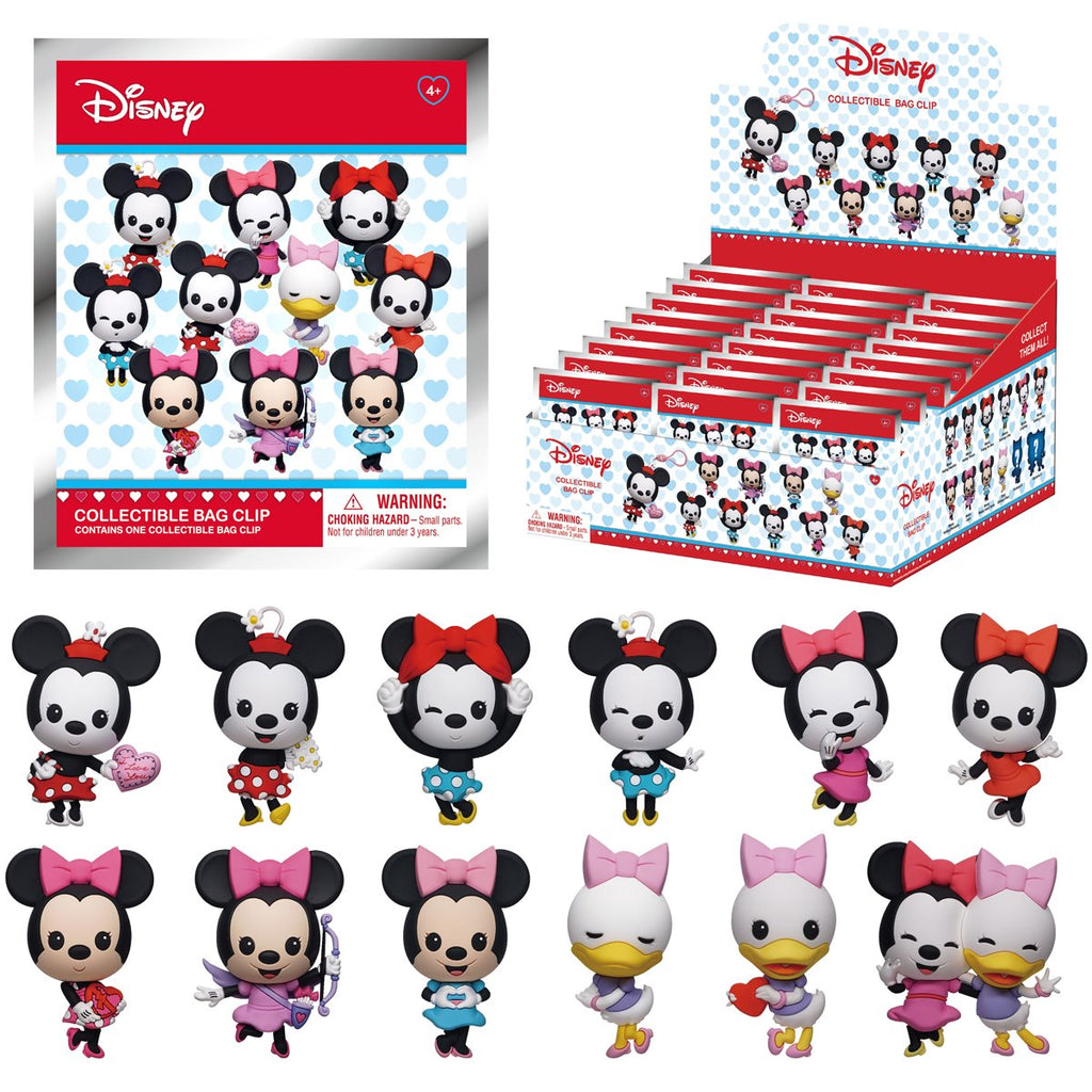 Minnie Mouse 3D Foam Bag Clip Display Case of 24