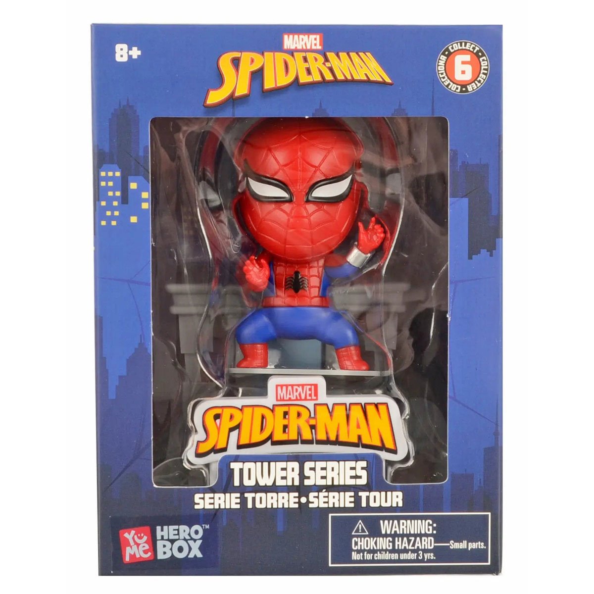 Spider-Man HeroBox Tower Series Window Box Mini-Figure Case of 6