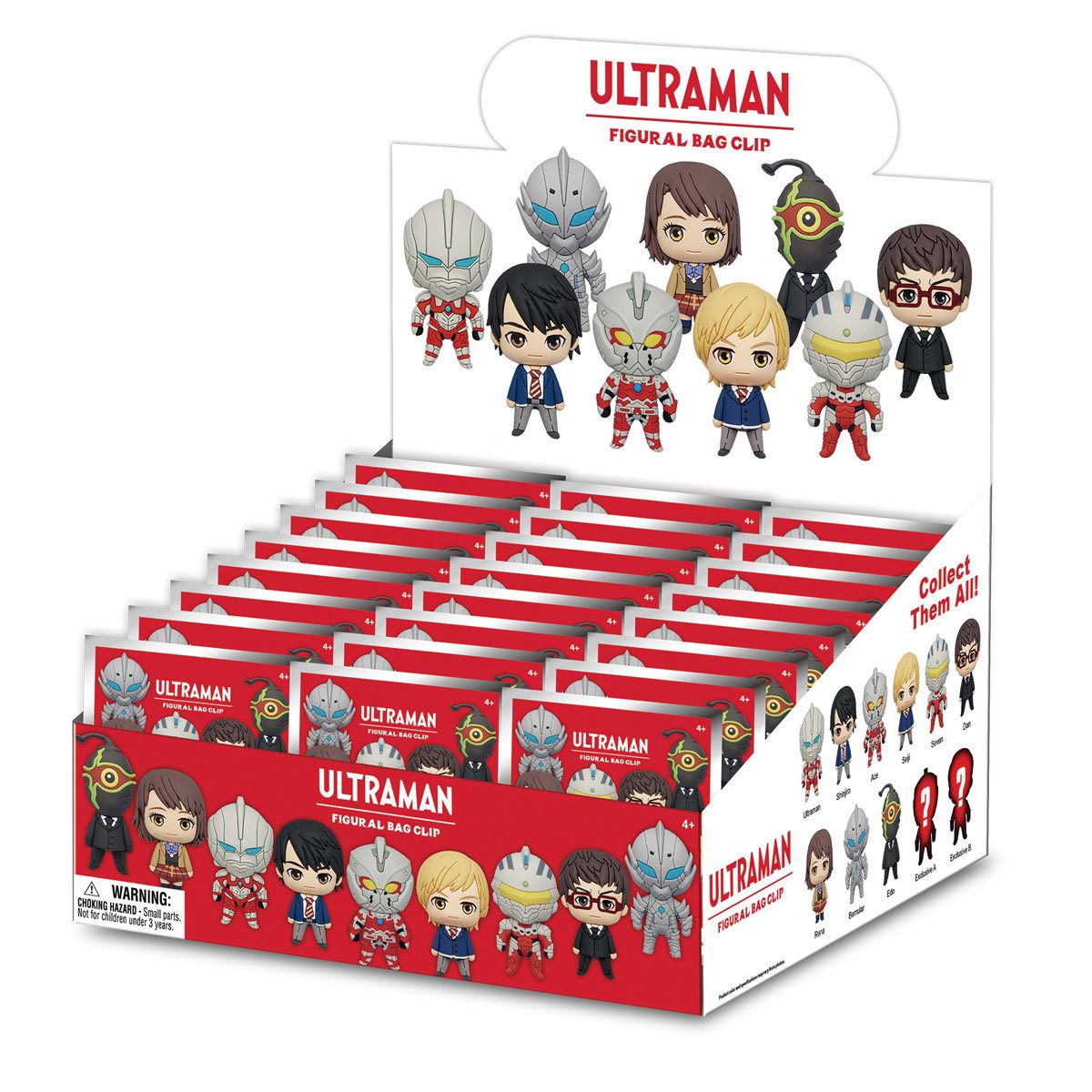 Ultraman Figural Bag Clip Display Case of 24