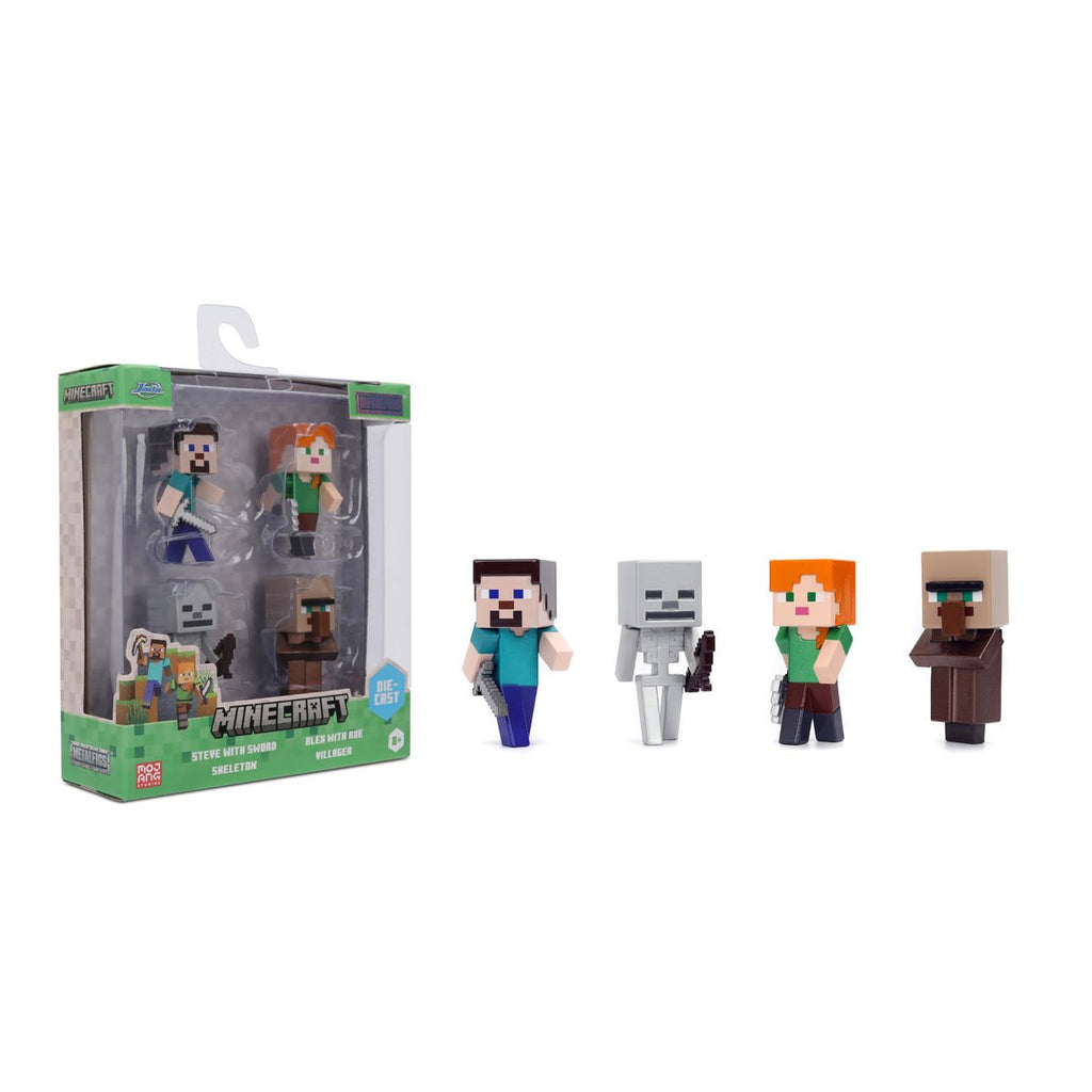 Minecraft Wave 4 MetalFigs 2 1/2-Inch Die-Cast Metal Mini-Figure 4-Pack