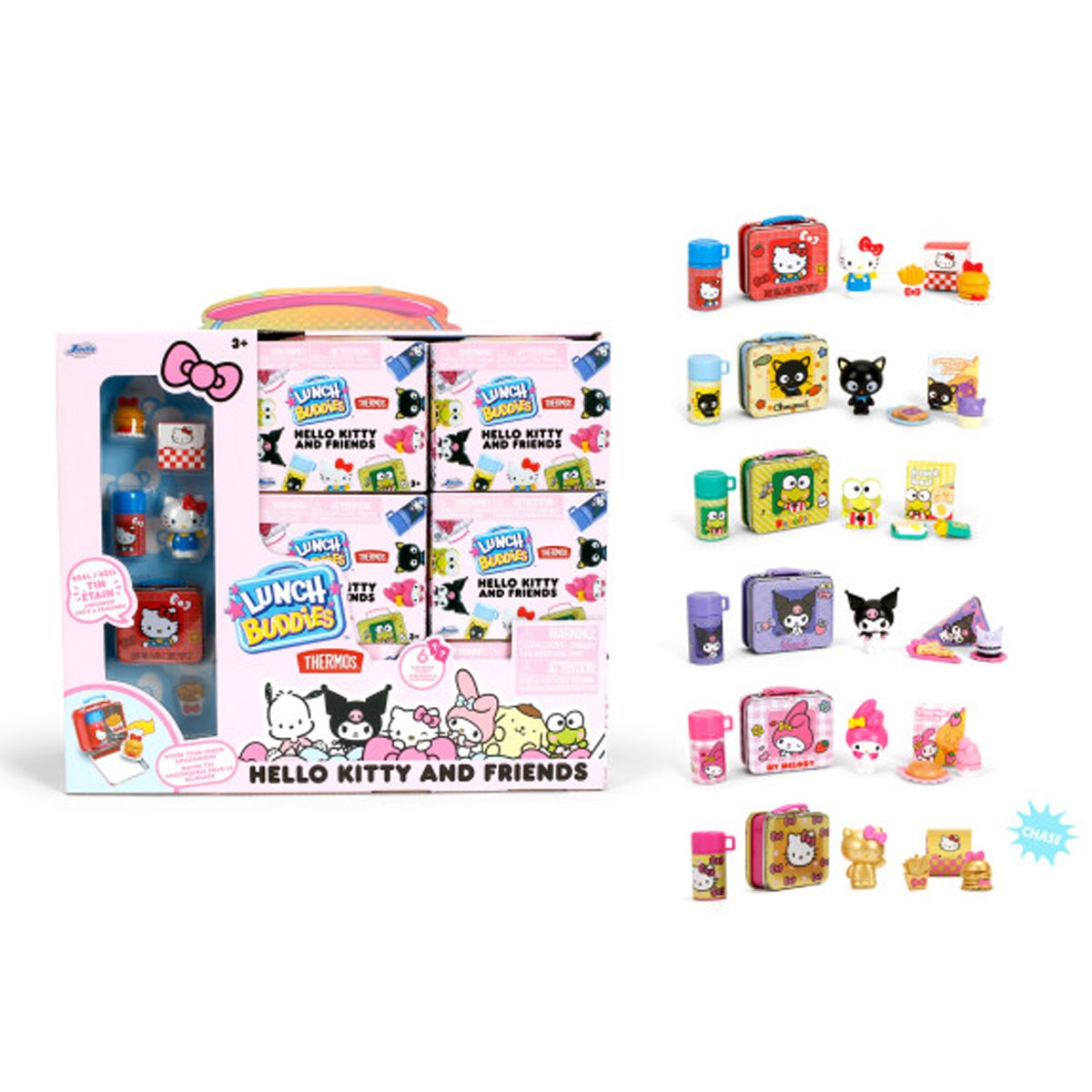 Sanrio Hello Kitty and Friends Lunch Buddies Blind Box Mini-Figure Case of 24