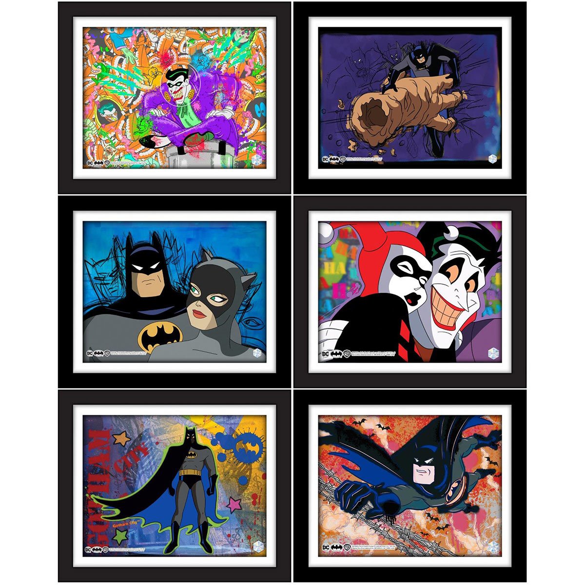 Batman: The Animated Series Animation Cel Framed Art Print Case of 6