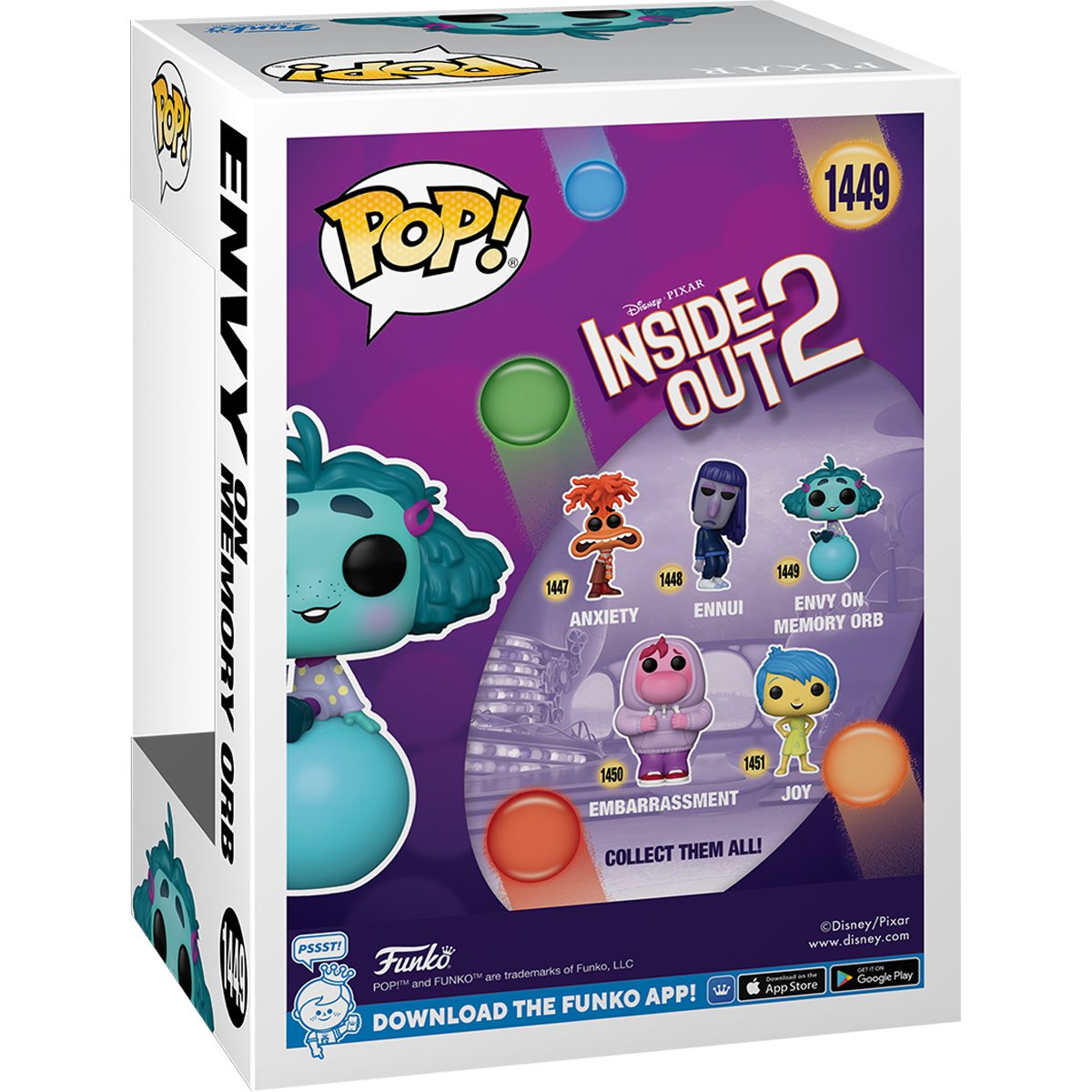 Inside Out 2 Envy On Memory Orb Funko Pop! Vinyl Figure #1449