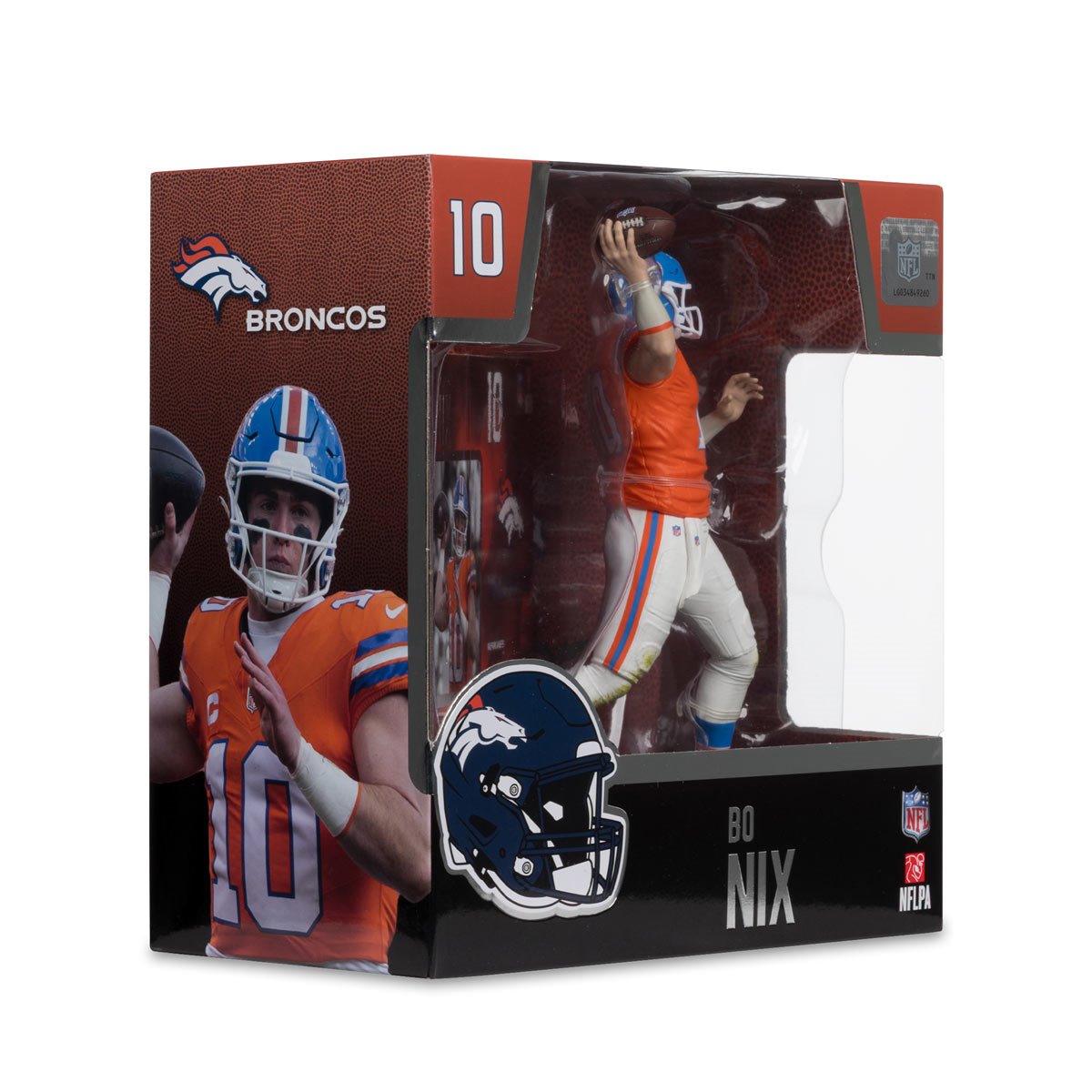 NFL SportsPicks 2025 Denver Broncos Bo Nix Classic Jersey 7-Inch Posed Figure