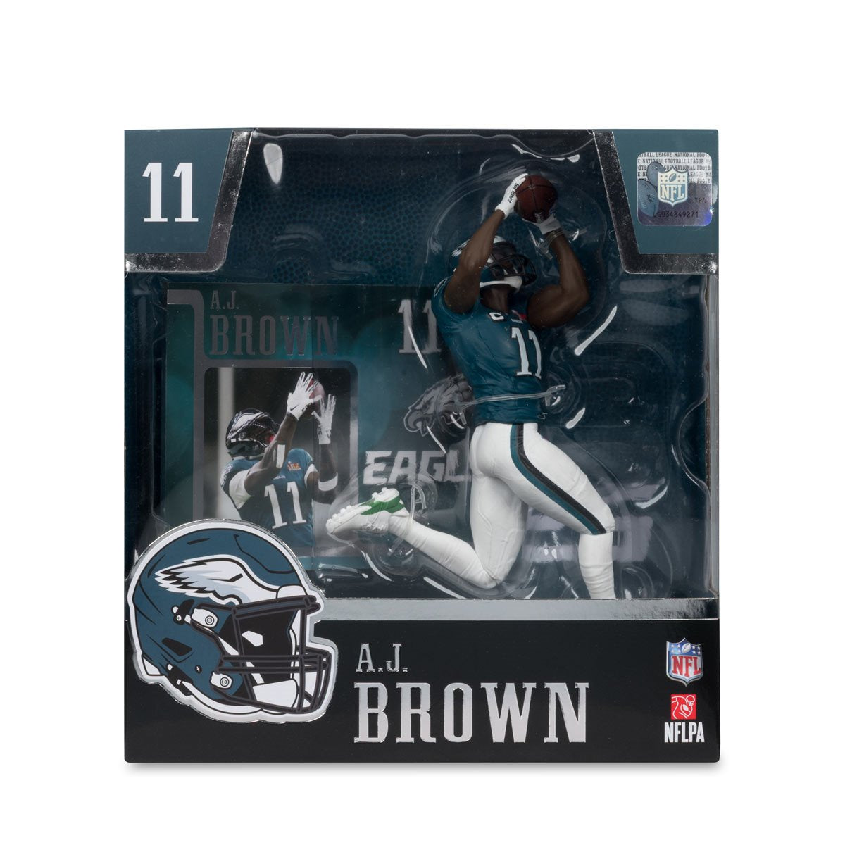 NFL SportsPicks 2025 Philadelphia Eagles A.J. Brown Super Bowl Edition 7-Inch Posed Figure