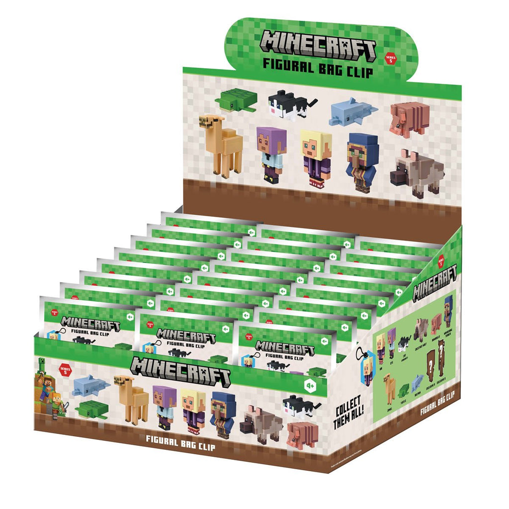 Minecraft Series 5 3D Foam Bag Clip Random 6-Pack