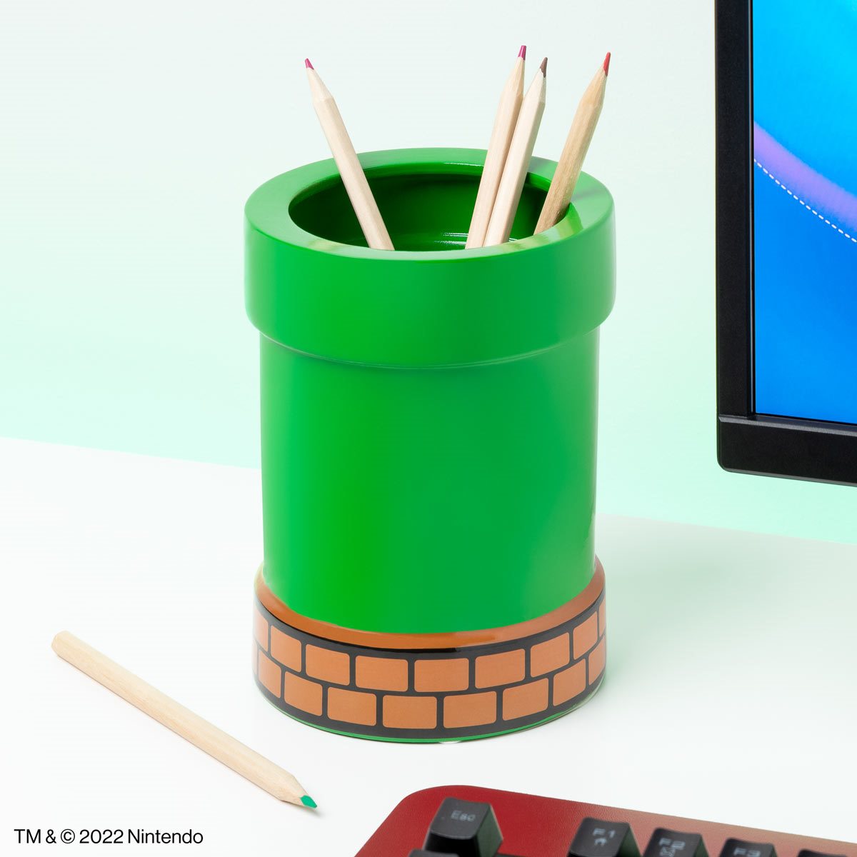 Super Mario Warp Pipe Plant and Pen Pot