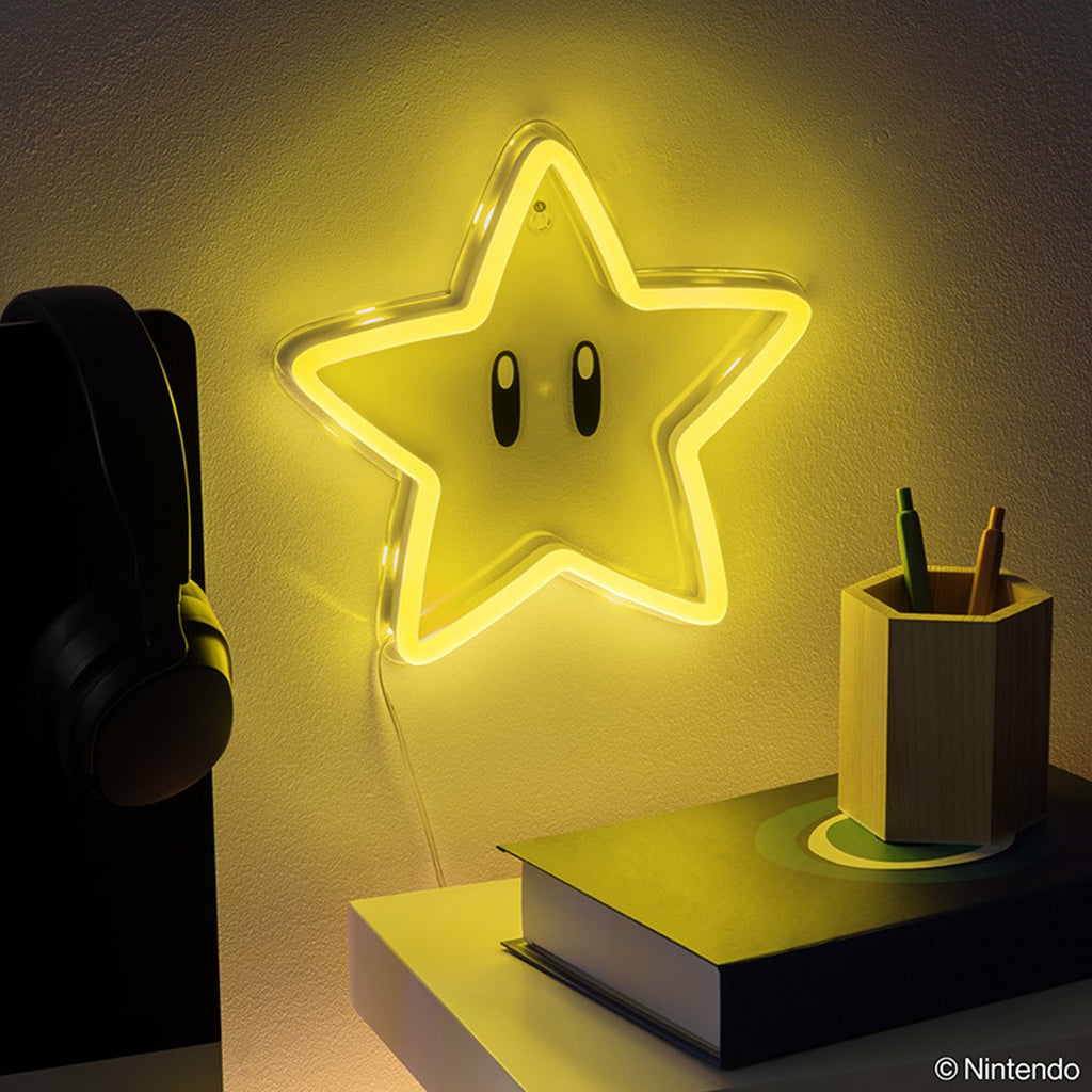 Super Mario Bros. Super Star Wall Mountable LED Neon Light
