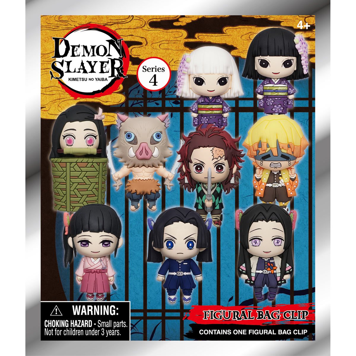 Demon Slayer Series 4 3D Foam Bag Clip Display Case of 24