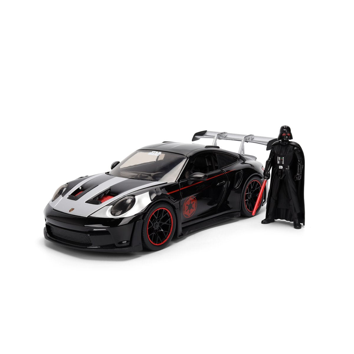 Hollywood Rides Star Wars Porsche 911 GT3 RS 992 1:24 Scale Die-Cast Metal Vehicle with Darth Vader Figure