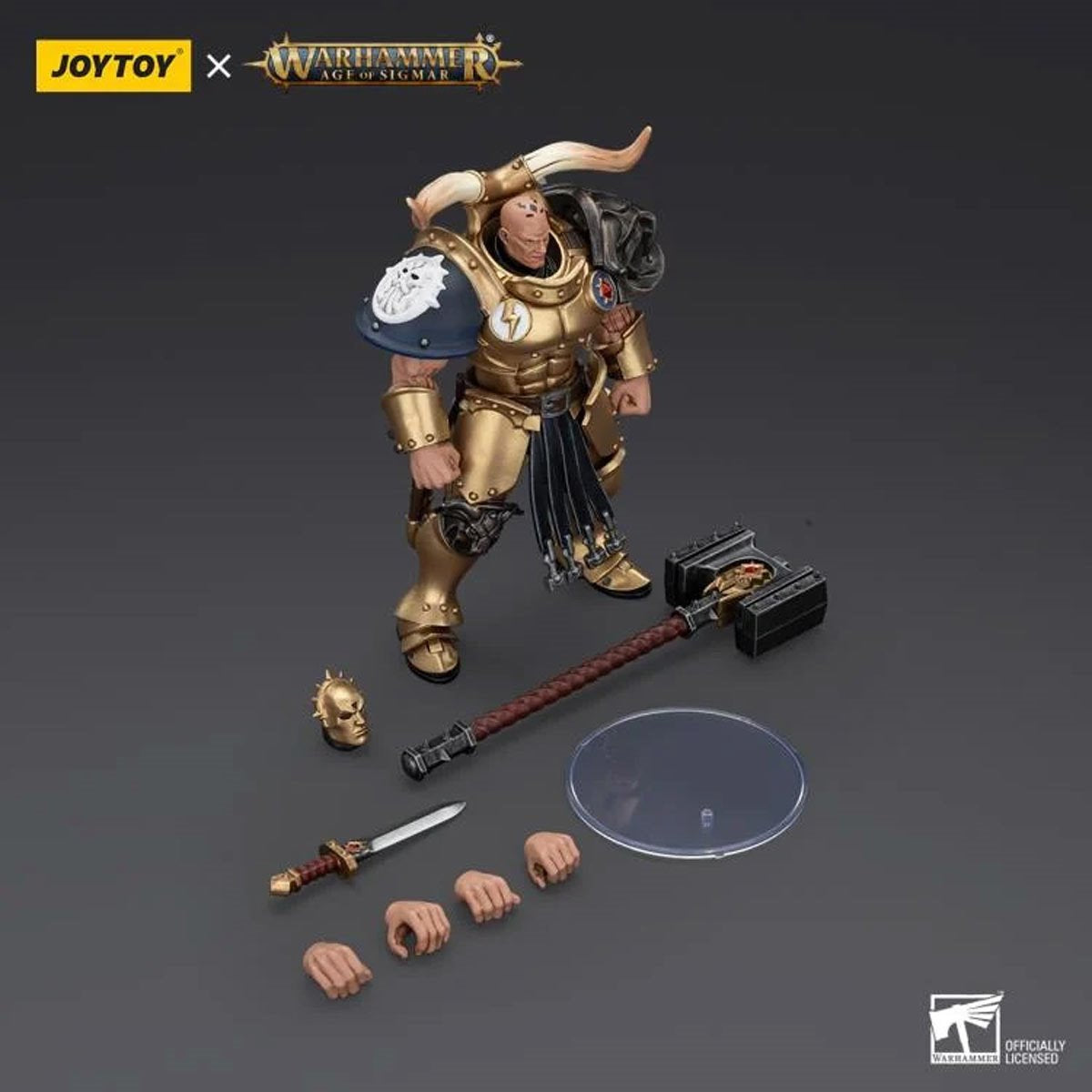 Joy Toy Warhammer Age of Sigmar Stormcast Rostus Oxenhammer 1:18 Scale Action Figure