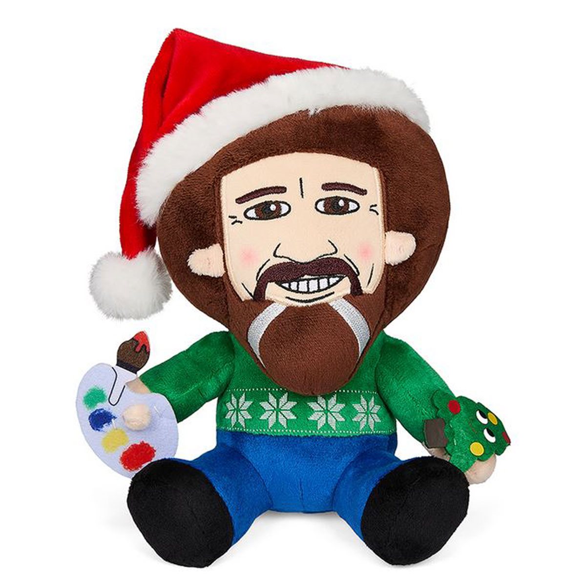 Santa Bob Ross 7 1/2-Inch Phunny Plush