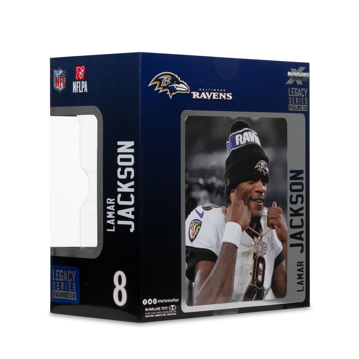 NFL SportsPicks 2025 Baltimore Ravens Lamar Jackson Alternate Jersey 7-Inch Scale Posed Figure