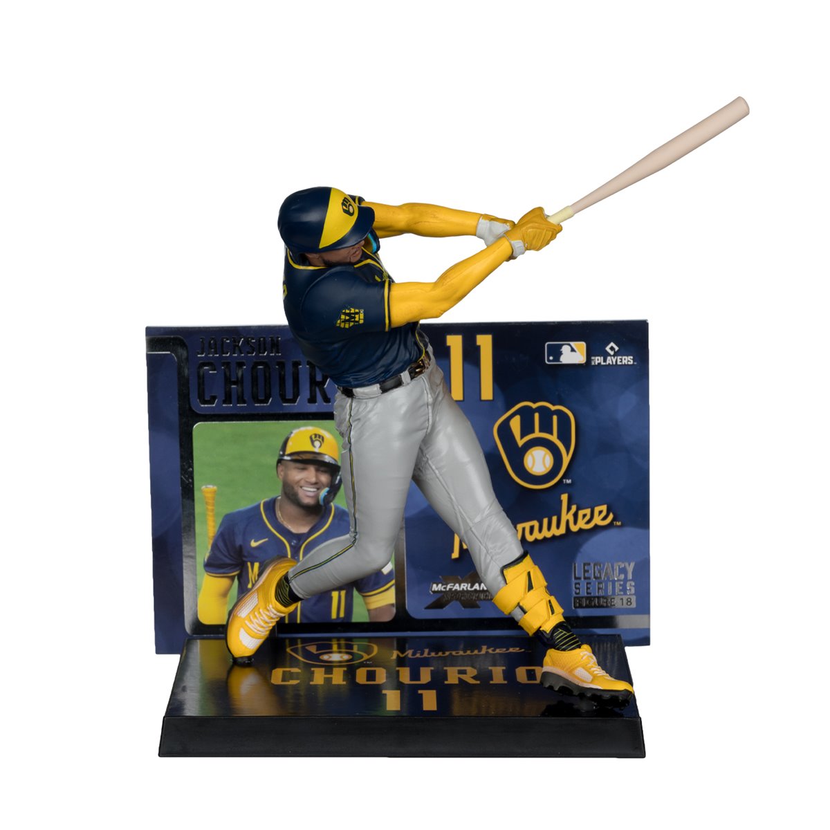 MLB SportsPicks Milwaukee Brewers Jackson Chourio 7-Inch Posed Figure Case of 6