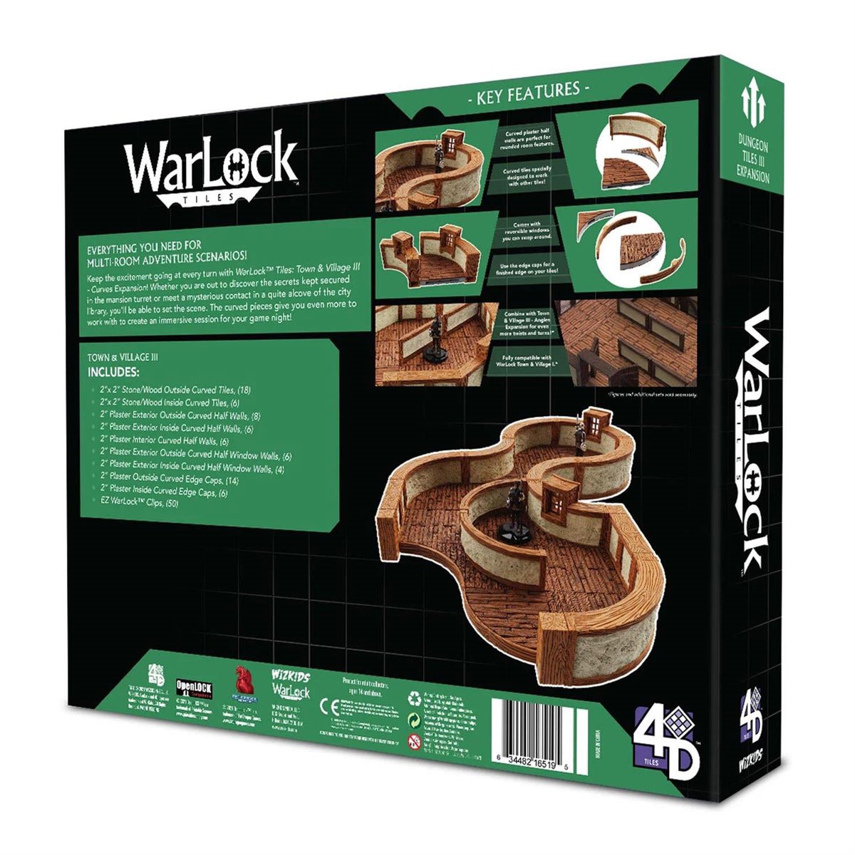 WarLock Tiles Town and Village III Curves Expansion Pack