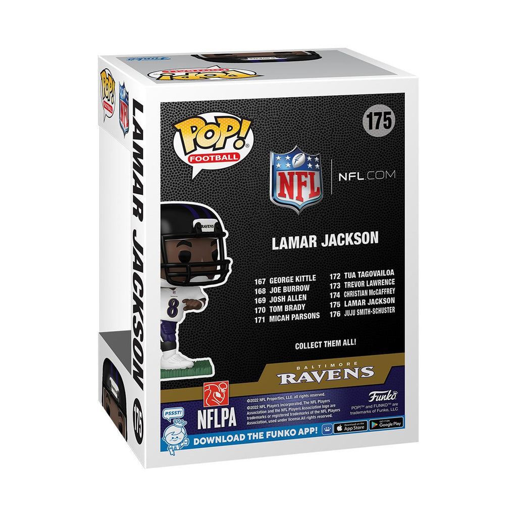 NFL Baltimore Ravens Lamar Jackson (Away) Funko Pop! Vinyl Figure #175