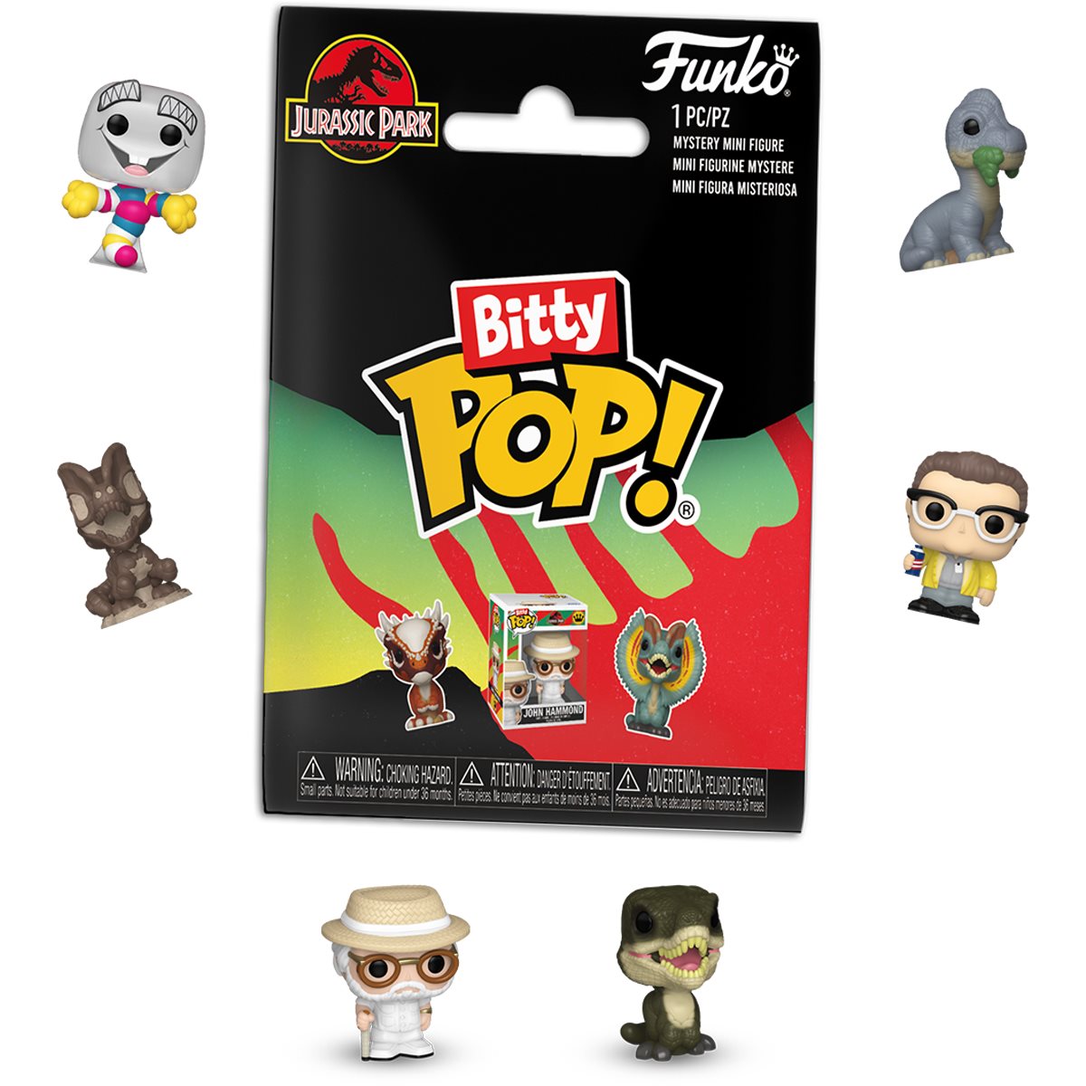 Jurassic Park Funko Bitty Pop! Singles Display Case of 32
