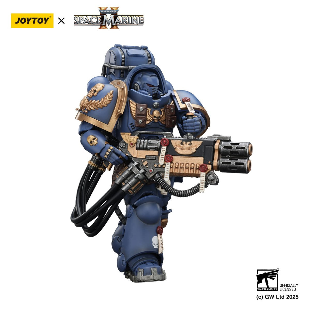 Joy Toy Warhammer Space Marine Ultramarine Heavy Artificer Armour with Relic Multi-Melta 1:18 Scale Action Figure