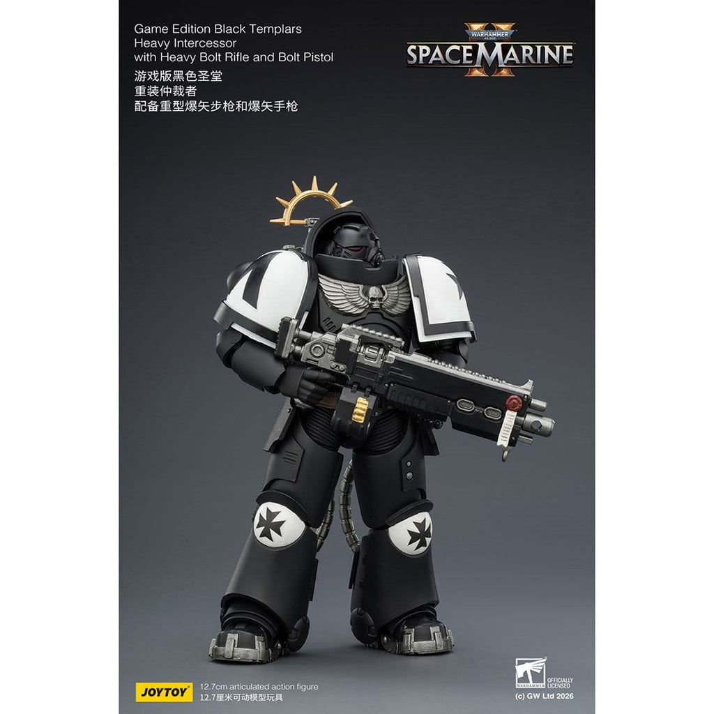 Joy Toy Warhammer 40K Space Marines Game Edition Black Templars Intercessor Bolt Rifle & Pistol 1:18 Scale Action Figure