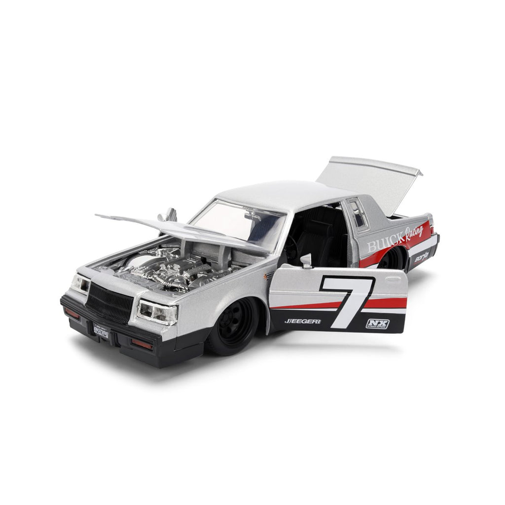Bigtime Muscle 1987 Silver Buick Grand National 1:24 Scale Die-Cast Metal Vehicle