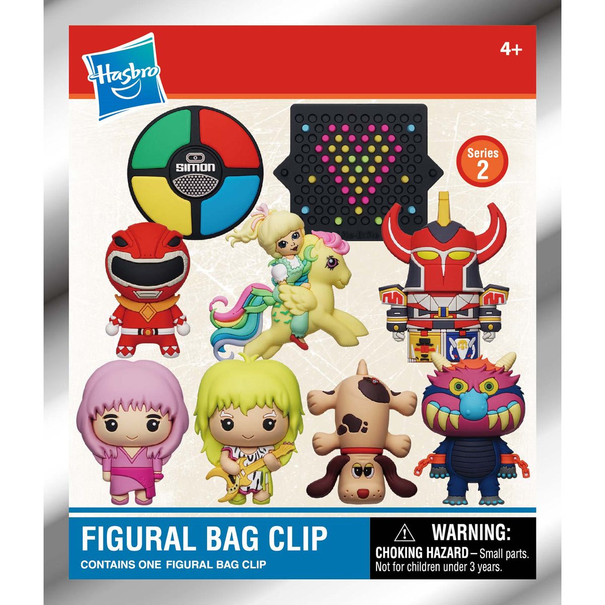 Hasbro Retro Toys Series 2 3D Foam Bag Clip Random 6-Pack