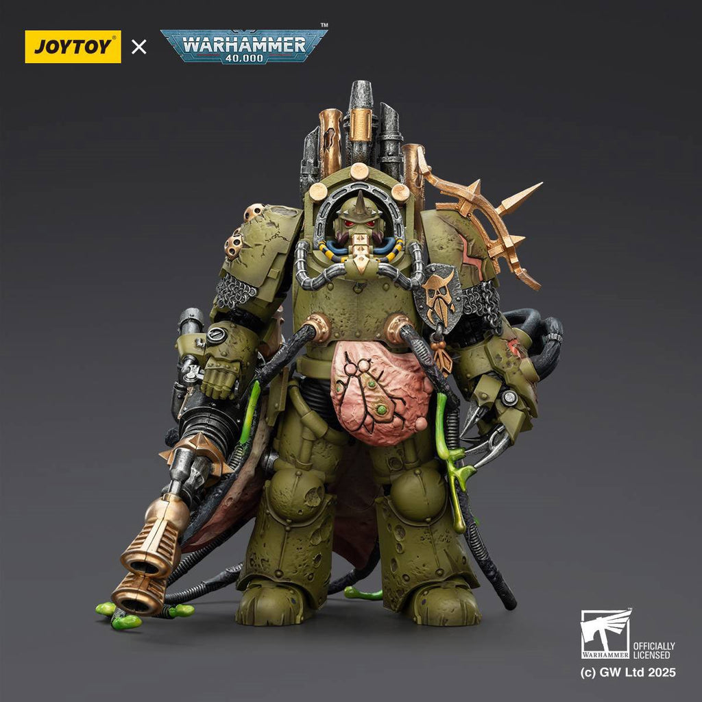 Joy Toy Warhammer 40,000 Death Guard Lord of Virulence with Power Fist and Twin Plague Spewer 1:18 Scale Action Figure