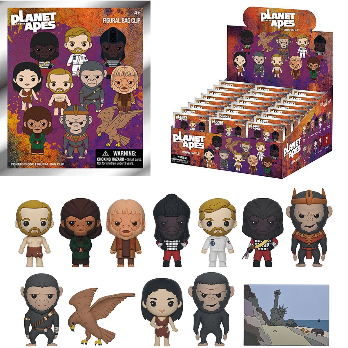 Planet of the Apes 3D Foam Bag Clip Random 6-Pack
