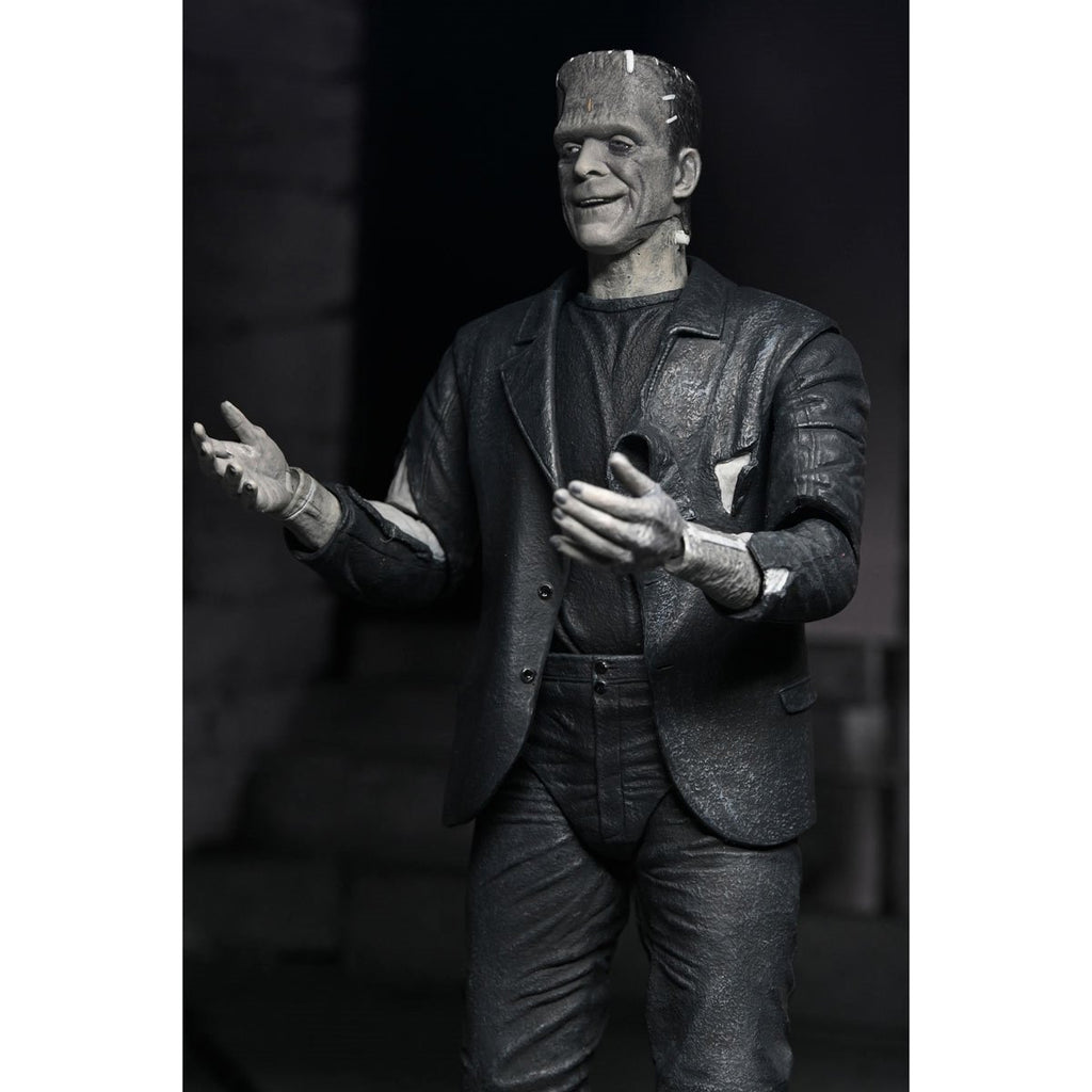 Universal Monsters Bride of Frankenstein 90th Ann. The Monster & His Mate (B&W Version) 7-In Scale Action Figure 2-Pack