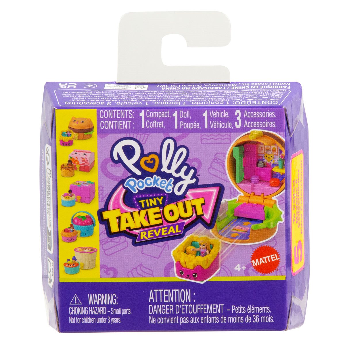 Polly Pocket Tiny Take Out Reveal Playset Case of 8