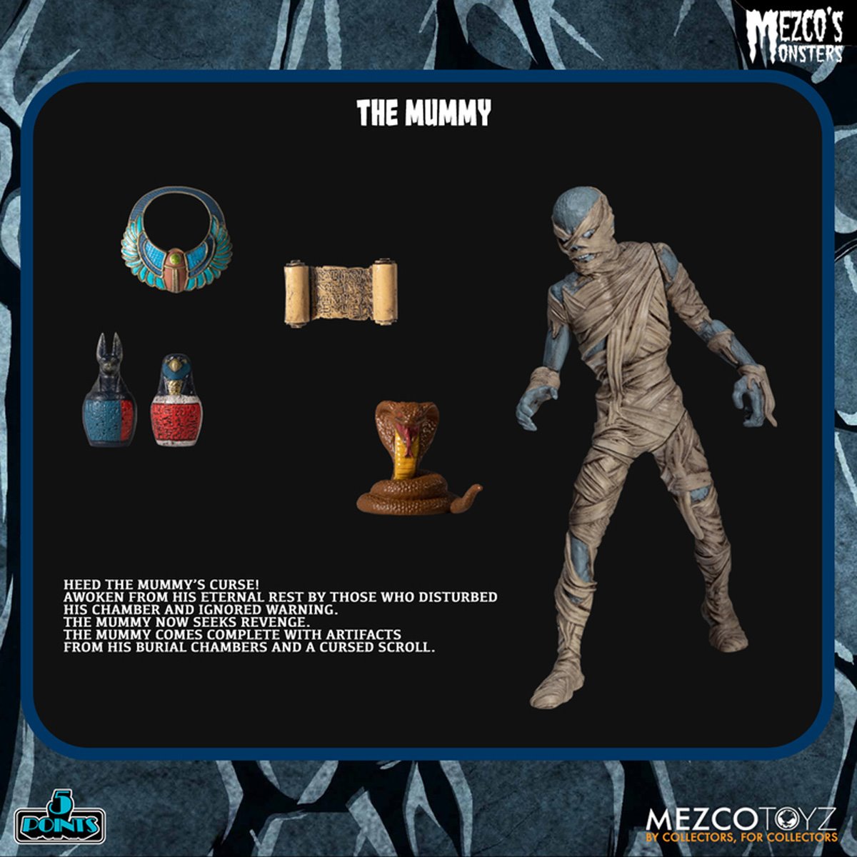 Mezco's Monsters Tower of Fear 5 Points Action Figures Deluxe Playset