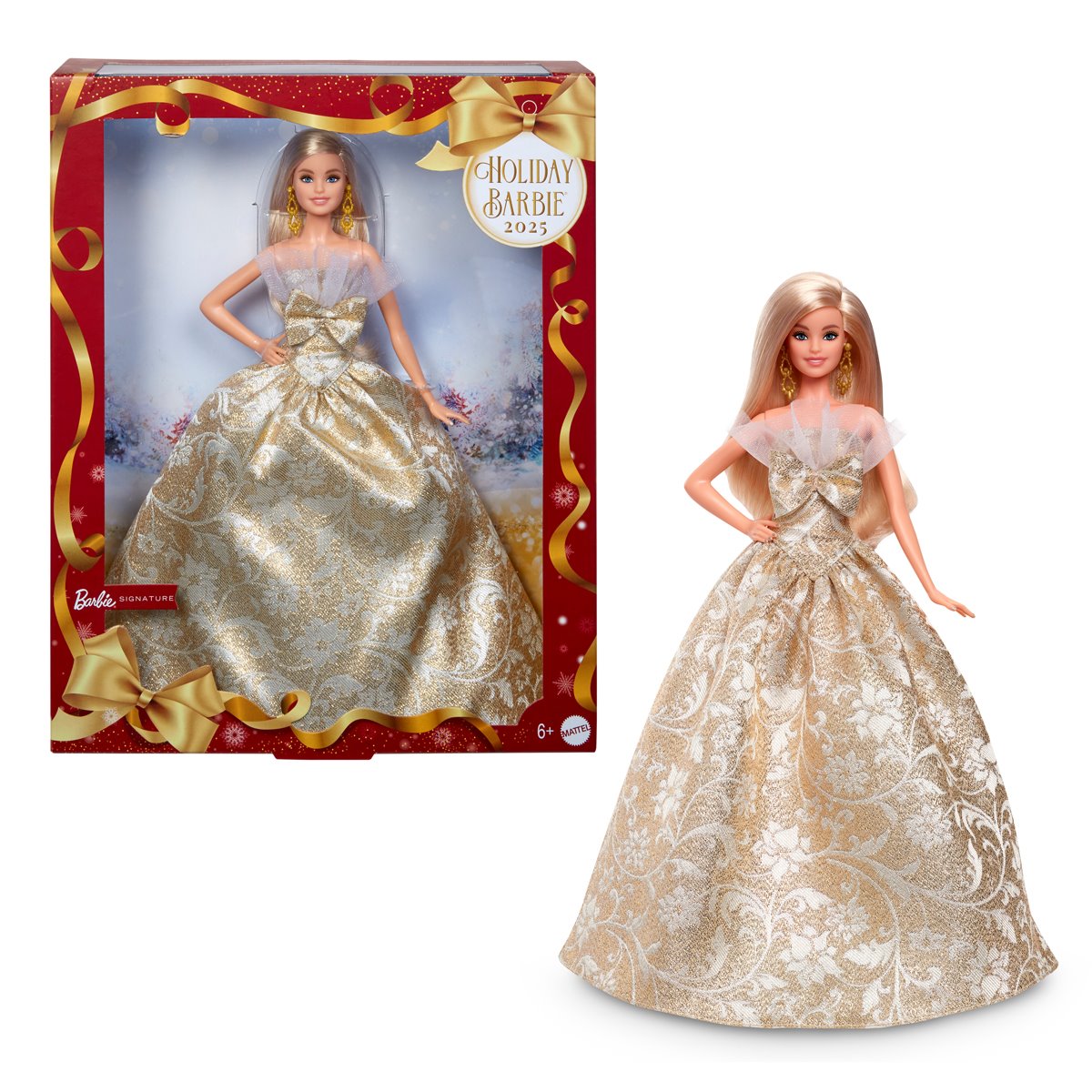 Barbie 2025 Holiday Doll with Blonde Hair
