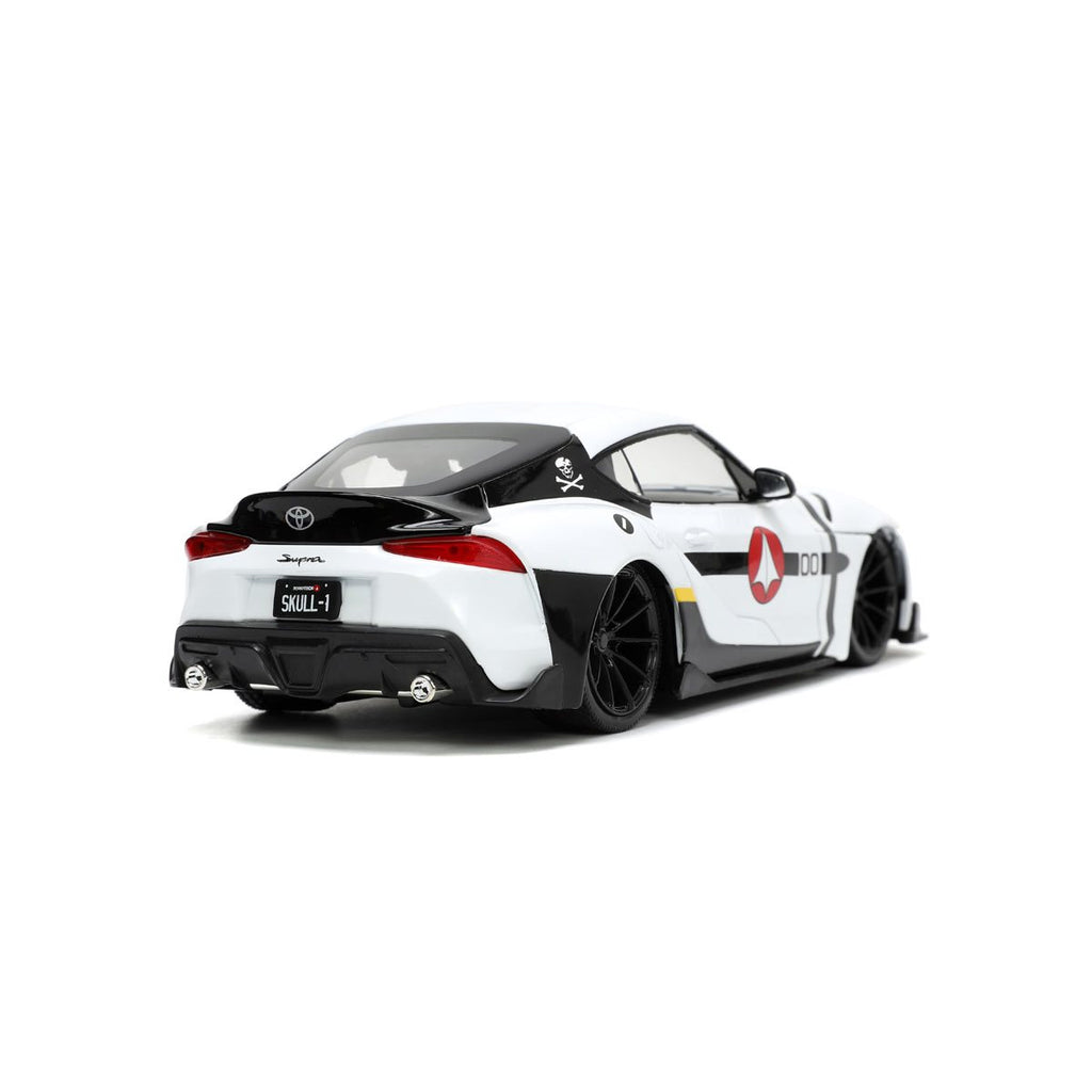 Robotech Hollywood Rides 2020 Toyota Supra 1:24 Scale Die-Cast Metal Vehicle with Roy Fokker Figure