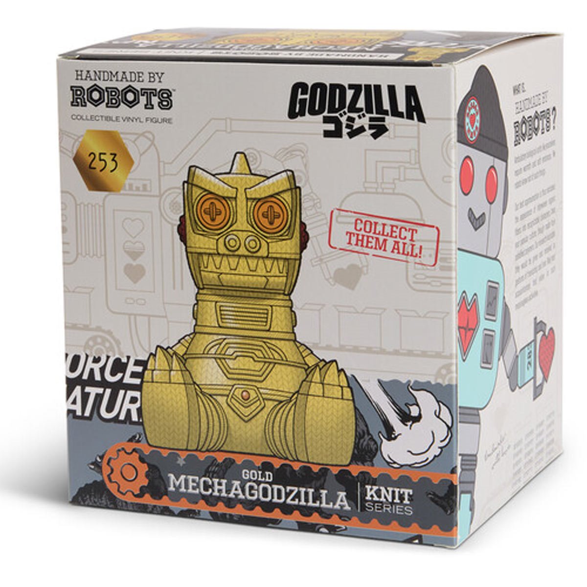 Godzilla Mechagodzilla #253 Gold Handmade By Robots Vinyl Figure