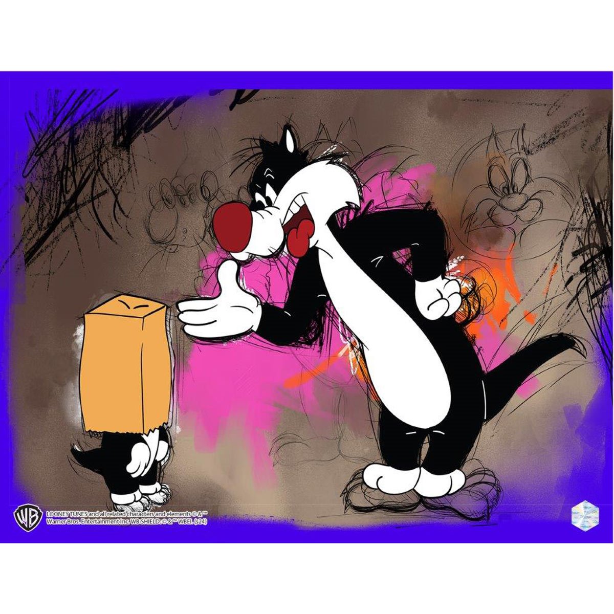 Looney Tunes Who's Kitten Who? #1104 Animation Cel Artist Edition Framed Art Print