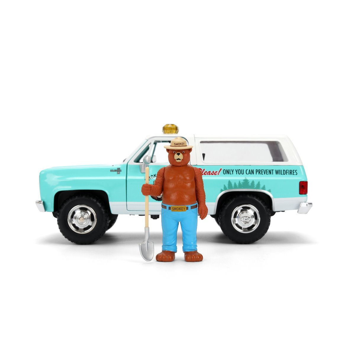 Hollywood Rides Smokey Bear 1980 Chevrolet Blazer 1:24 Scale Die-Cast Metal Vehicle with Smokey Bear Figure
