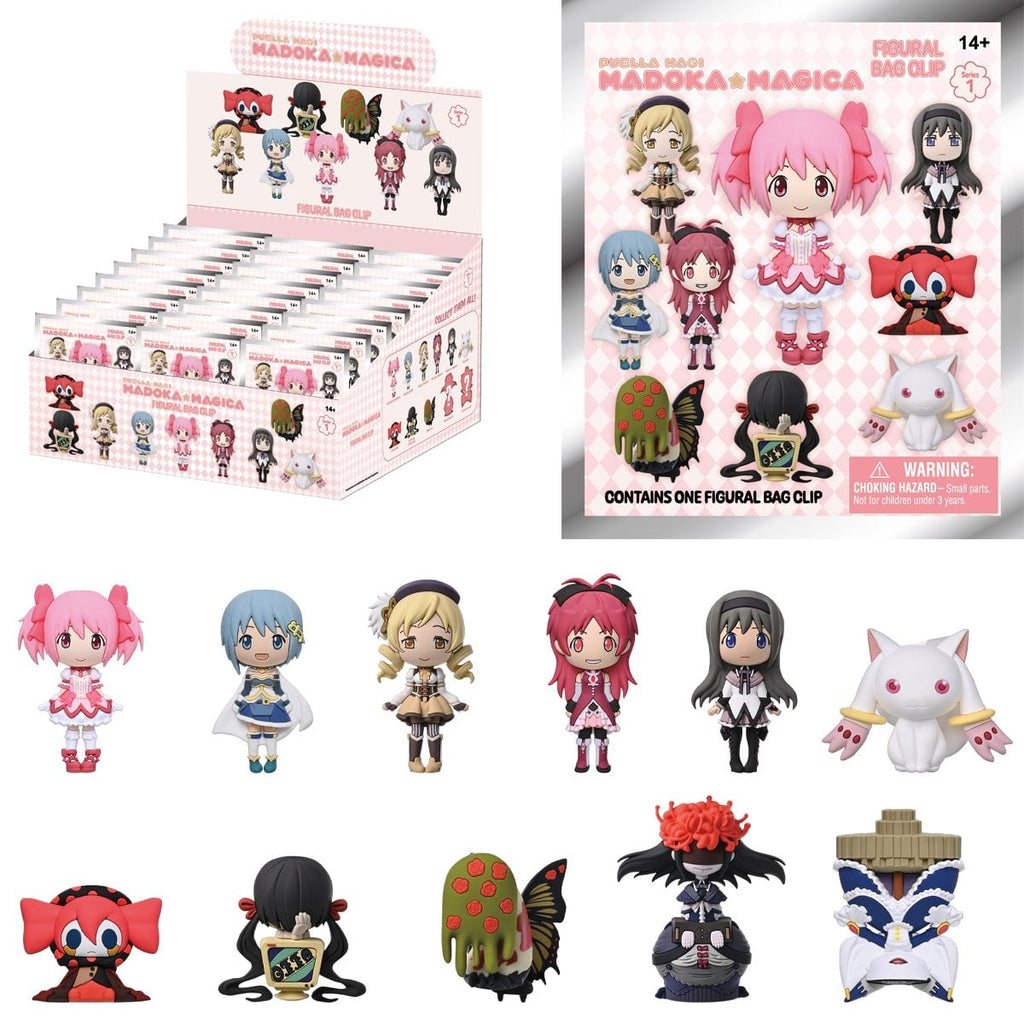 Puella Magi Madoka Magica 3D Foam Bag Clip Display Case of 24