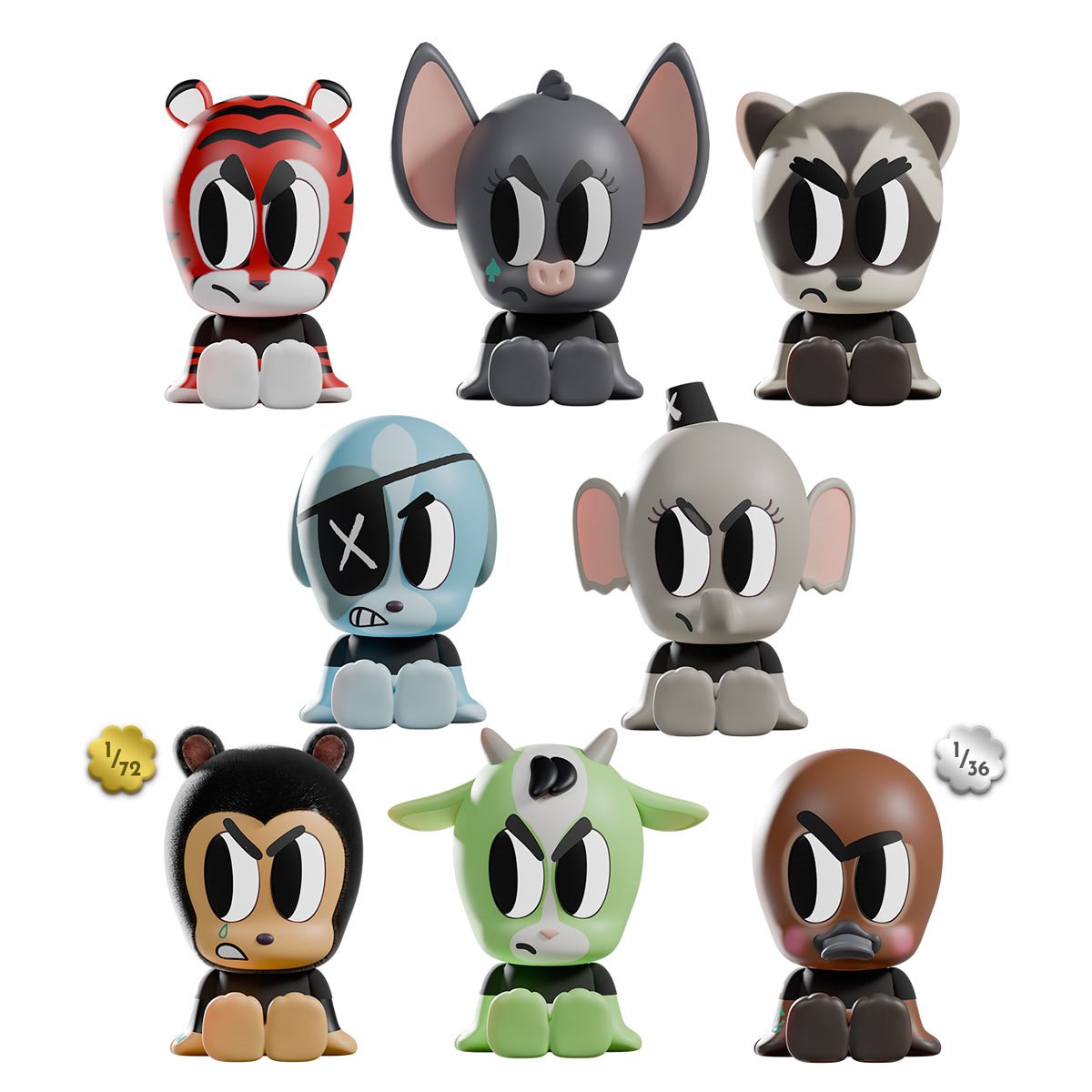 Tiny Shiny Hineys: Badasses Blind-Box Mini-Figure Case of 6