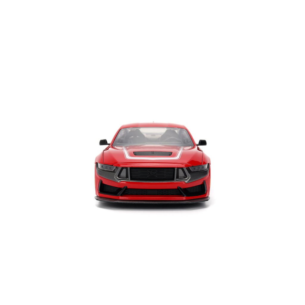 Bigtime Muscle 2024 Ford Mustang Dark Horse Glossy Red 1:24 Scale Die-Cast Metal Vehicle