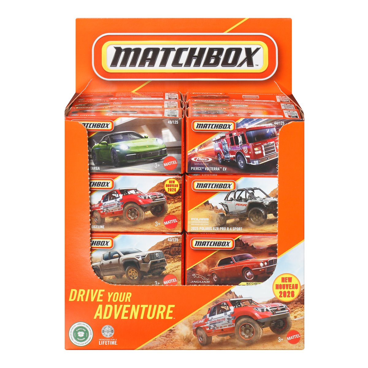 Matchbox Power Grabs 2026 Mix 4 Die-Cast Vehicle Case of 48