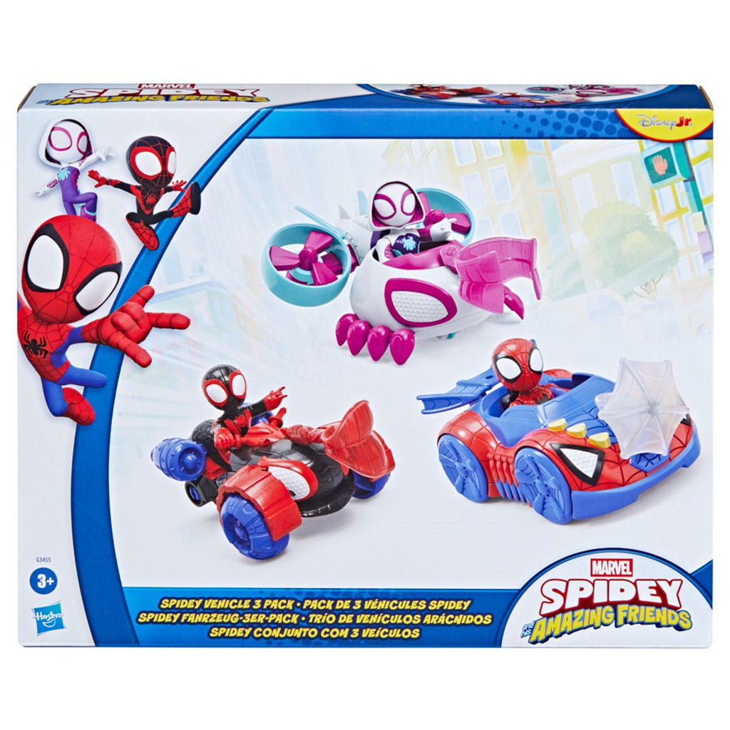 Spider-Man Spidey and his Amazing Friends Action Figure and Toy Vehicle 3-Pack