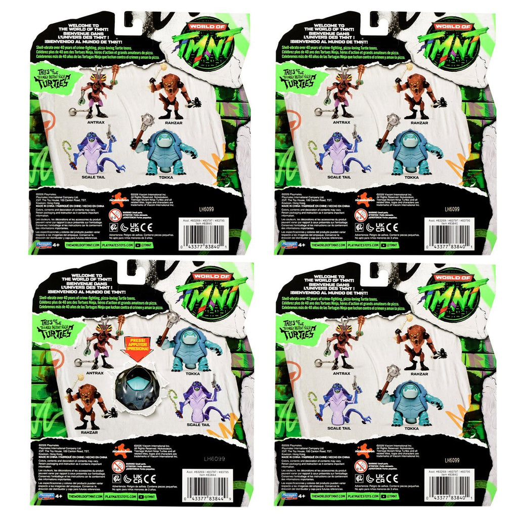 Tales of the Teenage Mutant Ninja Turtles Mutants Antrax Scale Tail Tokka Rahzar Action Figure 4-Pack