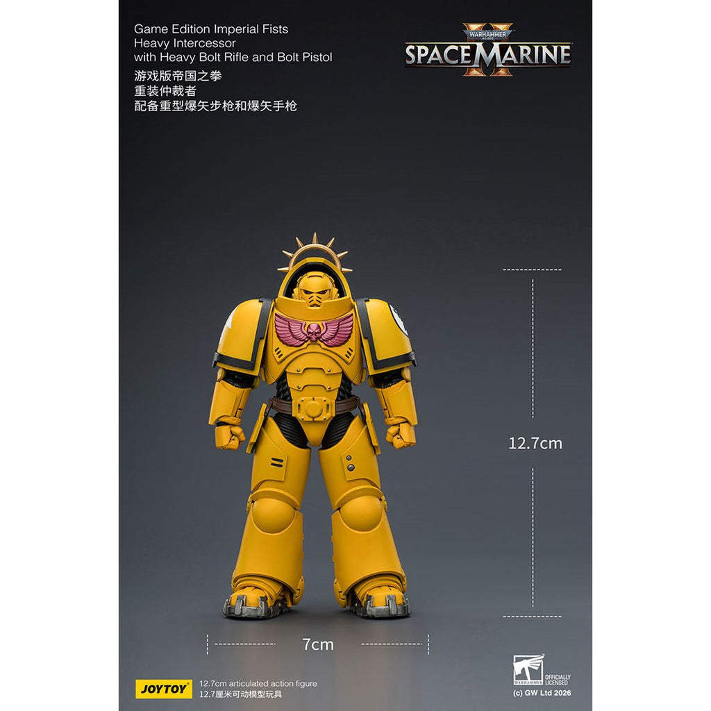Joy Toy Warhammer 40,000 Space Marines Game Edition Imperial Fists Intercessor Rifle & Pistol 1:18 Scale Action Figure